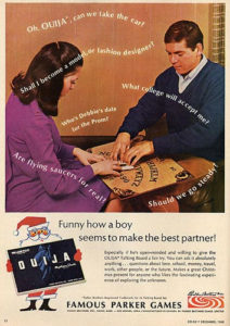 Anuncio de 1968. La ouija se vende como un juguete para niños inofensivo.